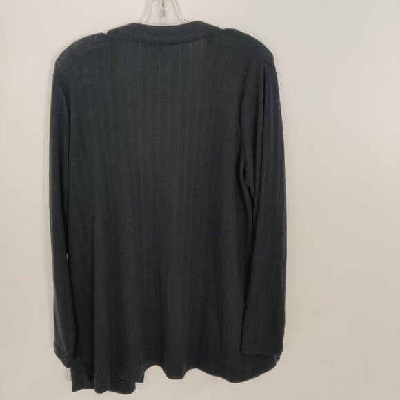 NEW Lily Morgan Women's Open Front Cardigan Size XL Navy Striped Casual Knitwear - Picture 4 of 8